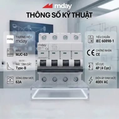 CB AC 63A - 4P - Hãng MDAY