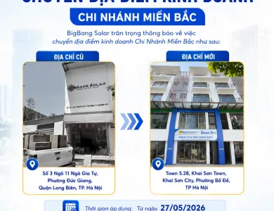 THÔNG BÁO CHUYỂN ĐỊA ĐIỂM KINH DOANH CHI NHÁNH MIỀN BẮC