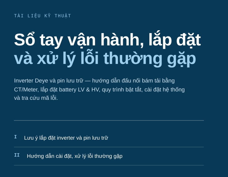 Hướng Dẫn Lắp Đặt Và Xử Lý Lỗi Thường Gặp