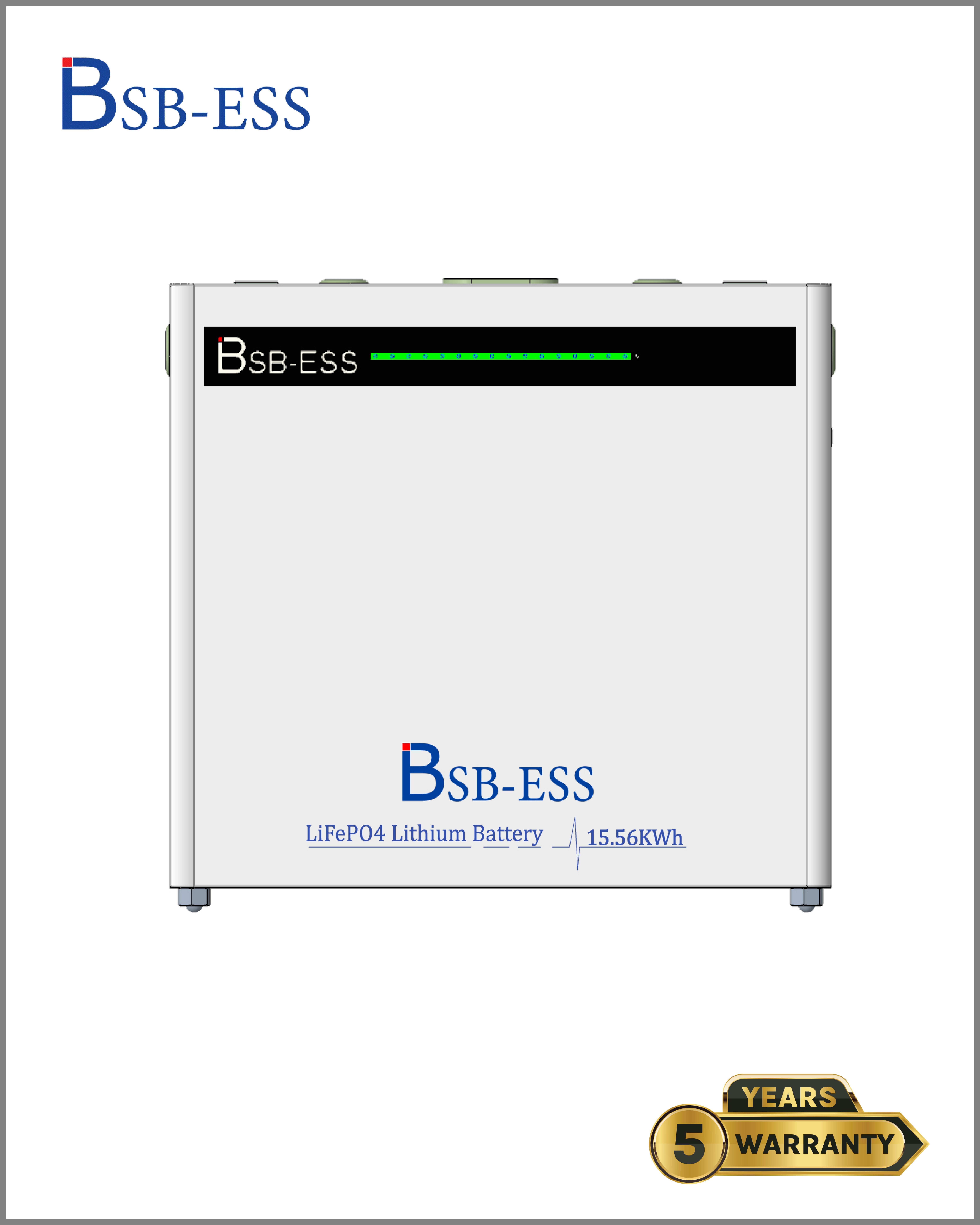 Pin lưu trữ (15.56kWh) BSB-ESS 51.2V 304Ah - Luxury bản treo tường 6.000 Cycles.