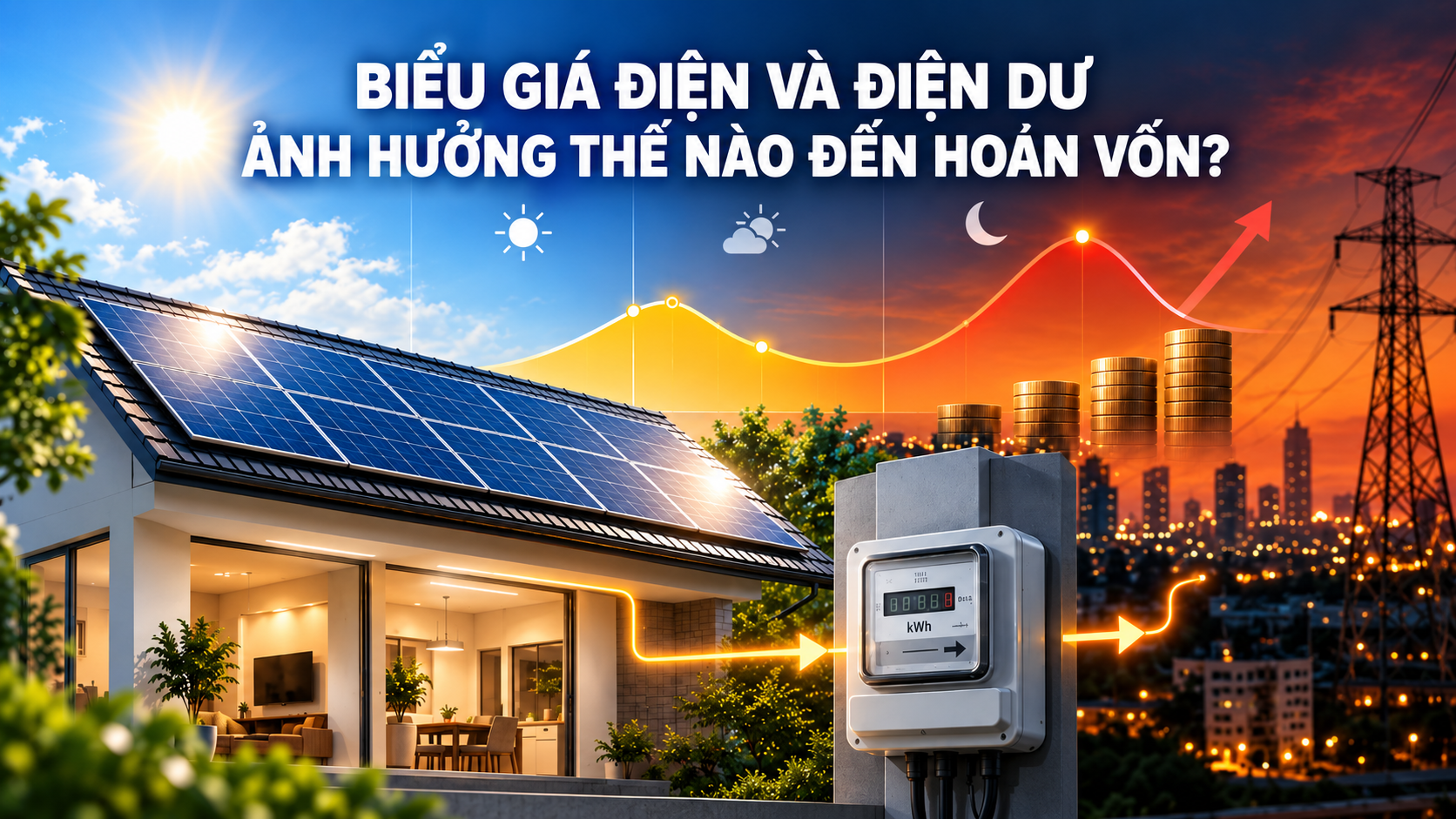 NẾU GIÁ ĐIỆN TIẾP TỤC THAY ĐỔI TRONG TƯƠNG LAI, BÀI TOÁN HOÀN VỐN ĐIỆN MẶT TRỜI SẼ THAY ĐỔI NHƯ THẾ NÀO?