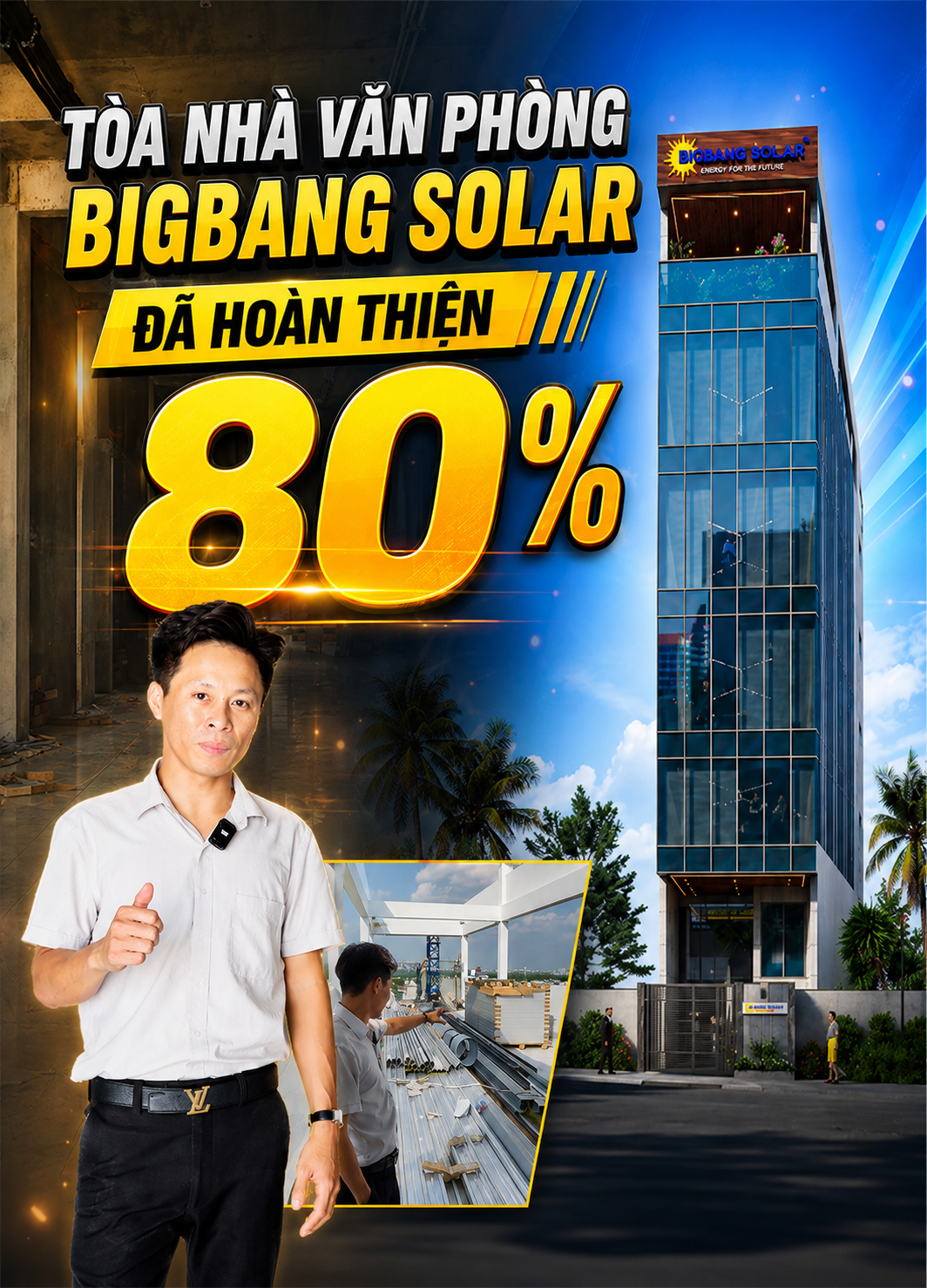 TÒA NHÀ VĂN PHÒNG BIGBANG SOLAR HOÀN THIỆN 80% – NHỮNG HẠNG MỤC ĐÁNG CHÚ Ý